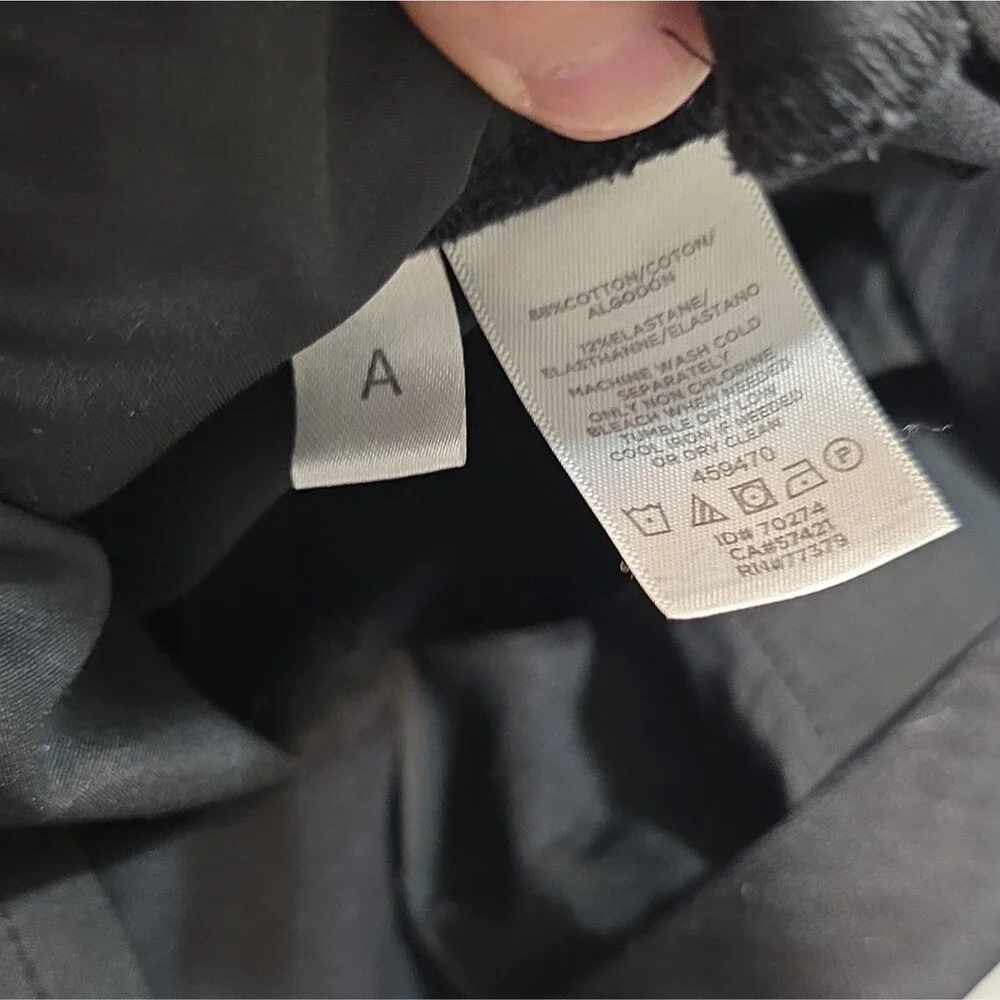 Ann Taylor Black Solid Dress Pants Cotton/Poly/Elastane Stretch Straight Leg - Picture 4 of 5